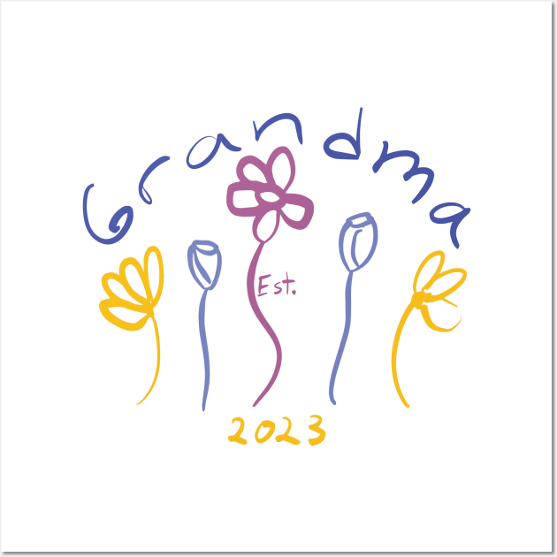 Grandma Established 2023 Wall Art by PixHailDesigns